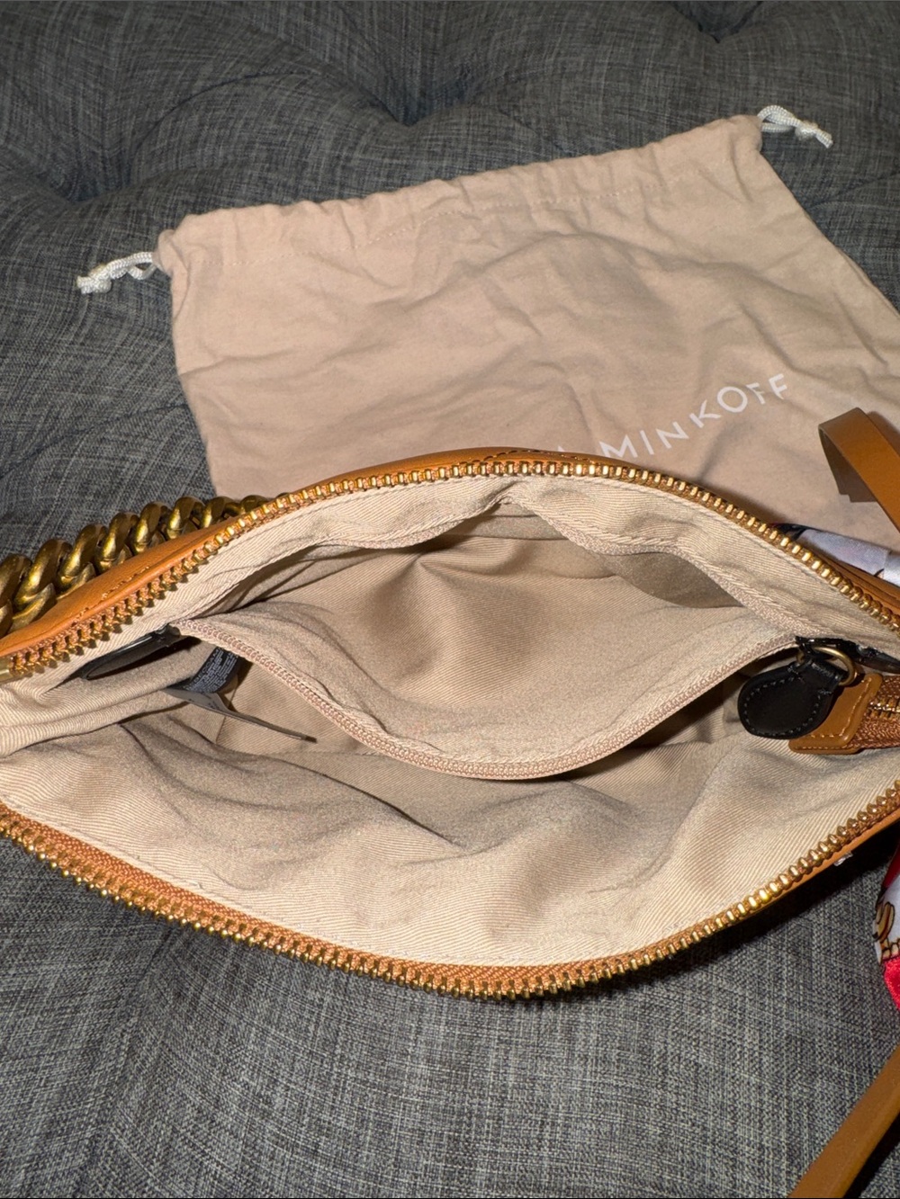 Rebecca Minkoff Bag Edie Tan Quilted Leather Convertible Crossbody Shoulder Bag - Picture 13 of 17